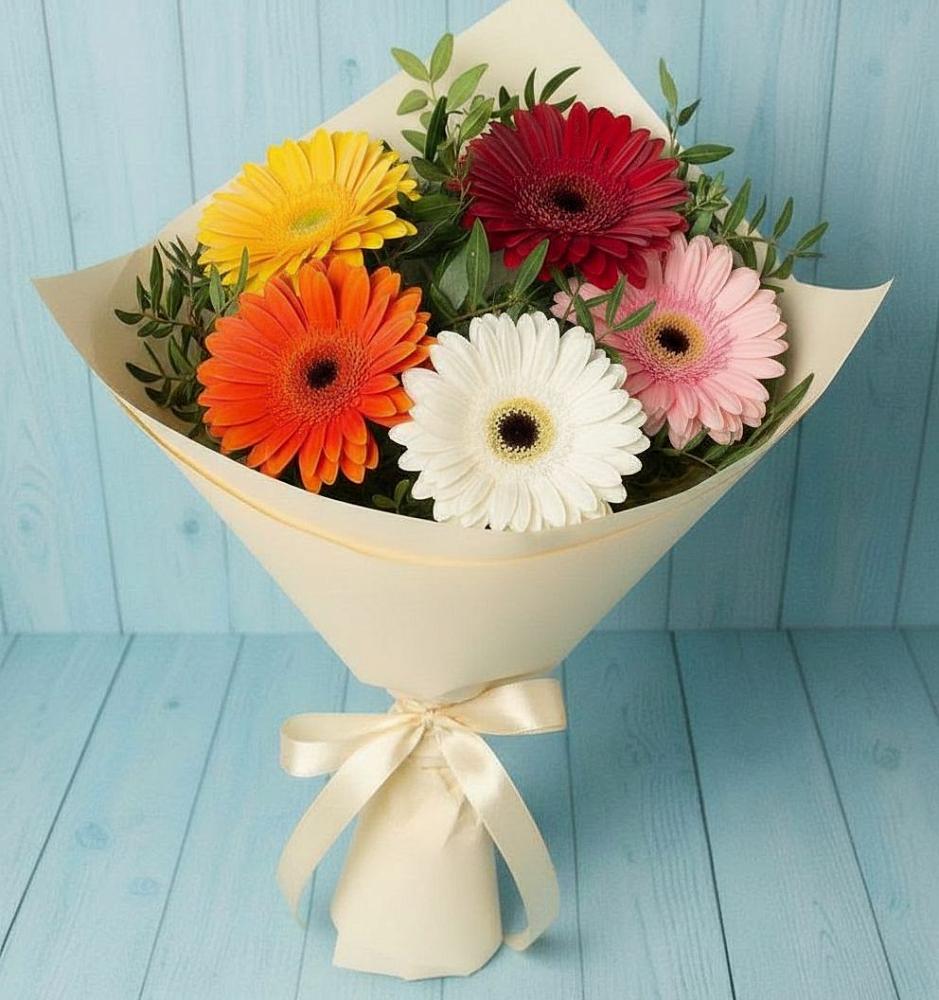 Букет цветов из: Герберы в Сафоново Смоленской области