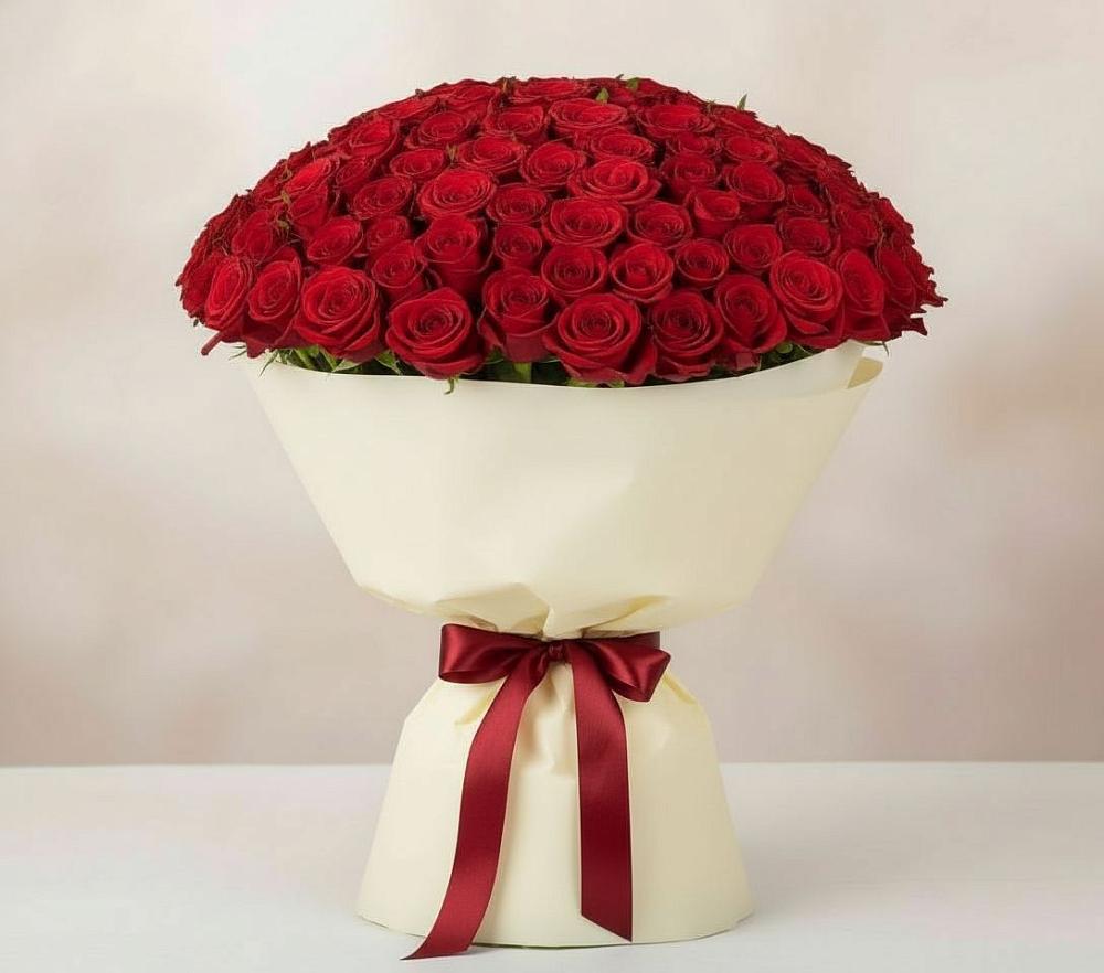 Букет 101 Красная роза Милано в Сафоново Смоленской области