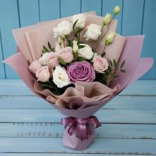 Букет цветов из:  Розы и Лизиантусы #REPLACE_PRED# Сафоново Смоленской области
