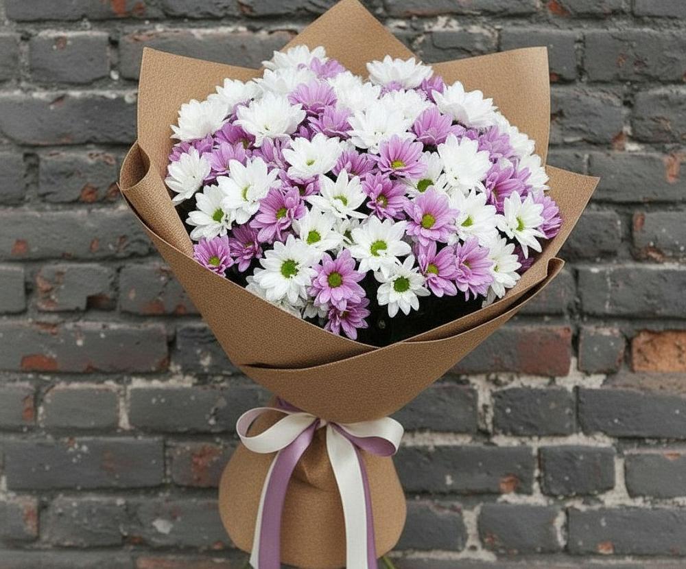 Букет цветов из: Хризантемы в Сафоново Смоленской области
