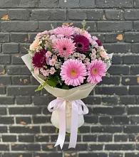 Букет цветов из:  Герберы и Хризантемы #REPLACE_PRED# Сафоново Смоленской области