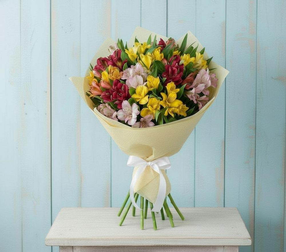 Букет цветов из: Альстромерии в Сафоново Смоленской области