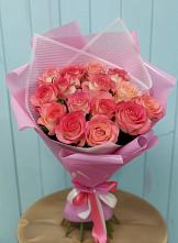 Букет 15 Розовых роз Равель #REPLACE_PRED# Сафоново Смоленской области