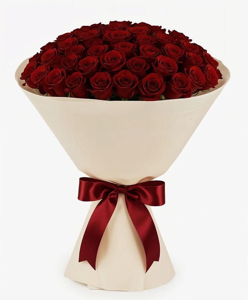 Букет 101 Бордовая роза Блэк Бакарра в Сафоново Смоленской области